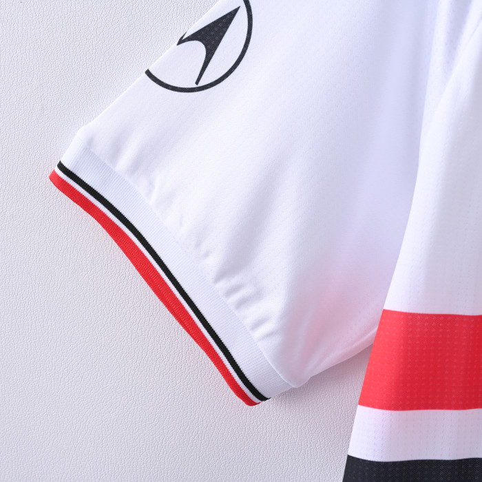 with Round Neck Retro Jersey Sao Paulo 2000 Home Soccer Jersey Vintage Football Shirt