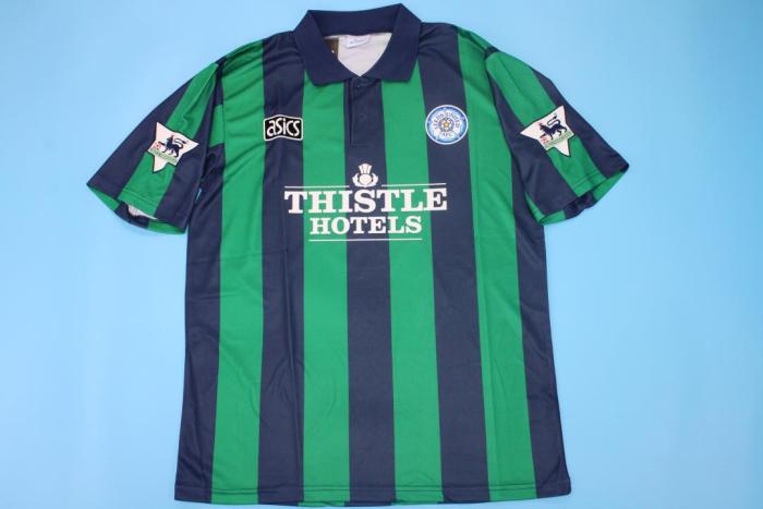 with EPL Patch Retro Jersey 1994-1995 Leeds United ERIVALDO 9 Away Soccer Jersey Vintage Football Shirt