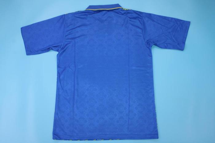 Retro Jersey 1992-1993 Leeds United Third Away Blue Soccer Jersey Vintage Football Shirt