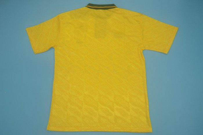 with Patch Retro Jersey 1991-1993 Brazil Home Soccer Jersey Vintage Brasil Camisetas de Futbol