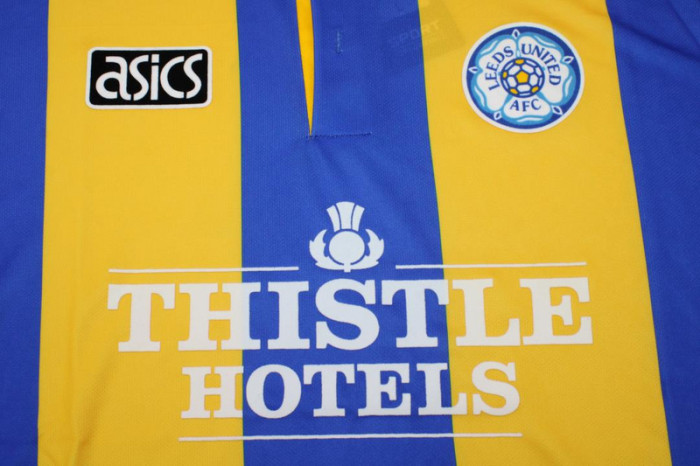 Retro Jersey 1993-1995 Leeds United Away Blue/Yellow Soccer Jersey Vintage Football Shirt