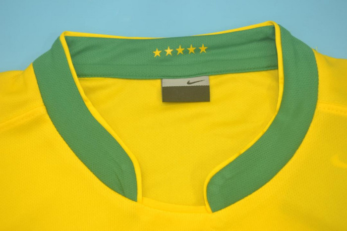 with Euro 2006 Patch Retro Jersey 2006 Brazil Home Yellow Soccer Jersey Vintage Brasil Camisetas de Futbol