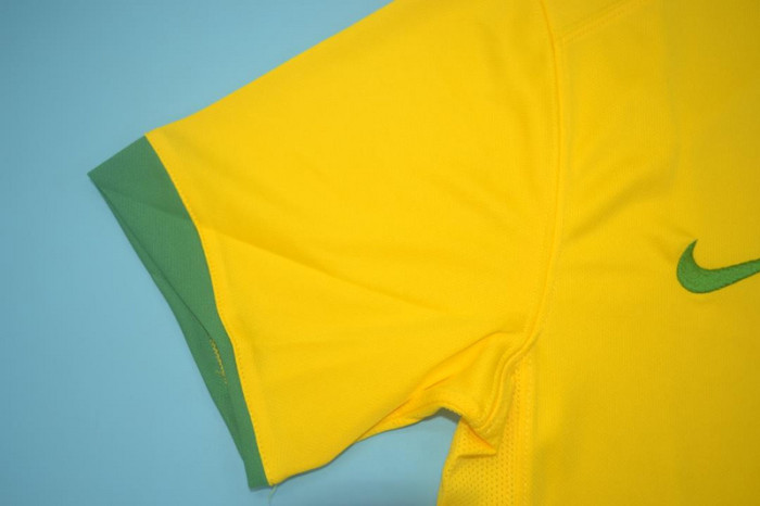 with Euro 2006 Patch Retro Jersey 2006 Brazil Home Yellow Soccer Jersey Vintage Brasil Camisetas de Futbol