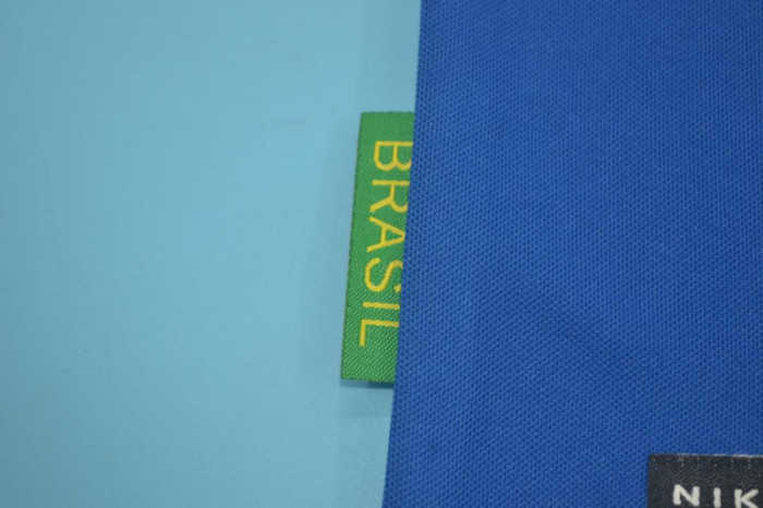 with Front Lettering Retro Jersey 1998 Brazil Away Blue Soccer Jersey Vintage Brasil Football Shirt