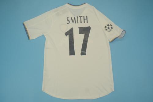 Retro Jersey 2000-2002 Leeds United SMITH 17 Home White Soccer Jersey Vintage Football Shirt