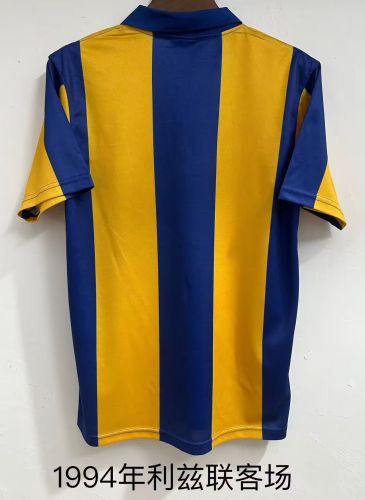 Retro Jersey 1994 Leeds United Away Yellow Soccer Jersey Vintage Football Shirt