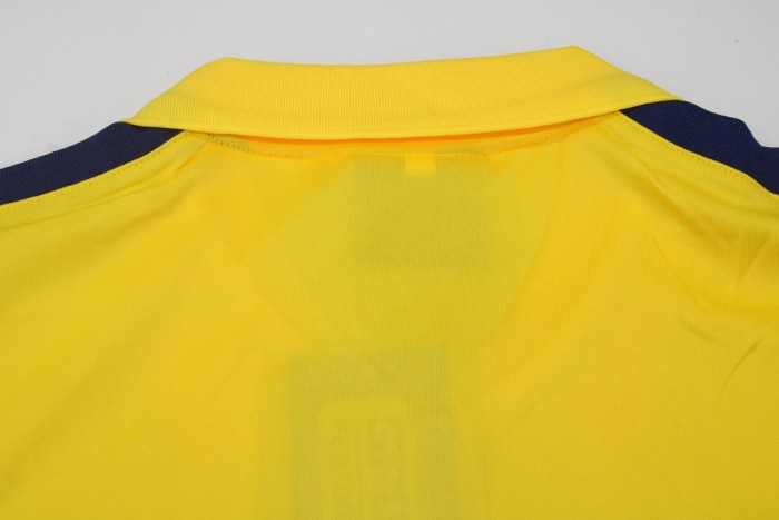 Retro Jersey 1977-1978 Leeds United Away Yellow Soccer Jersey Vintage Football Shirt