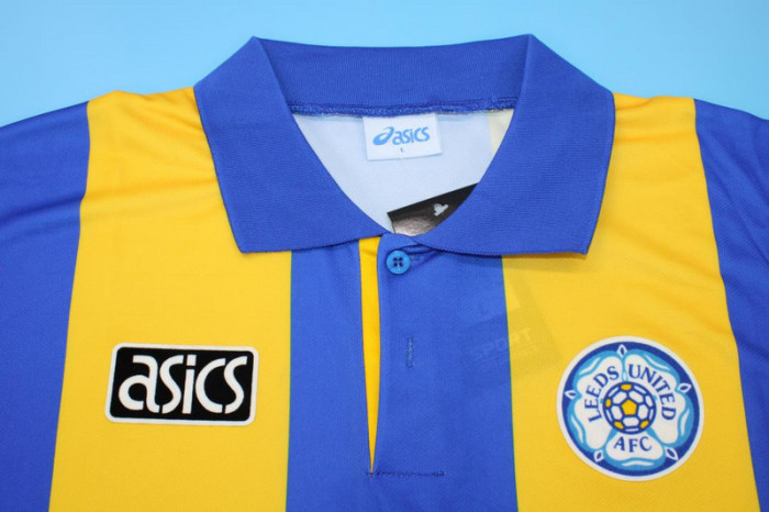 Retro Jersey 1993-1995 Leeds United Away Blue/Yellow Soccer Jersey Vintage Football Shirt