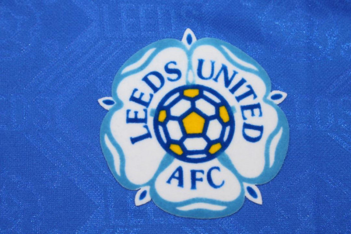 Retro Jersey 1992-1993 Leeds United Third Away Blue Soccer Jersey Vintage Football Shirt