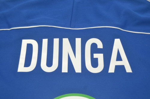 Retro Jersey 1998 Brazil DUNGA 8 Away Blue Soccer Jersey Vintage Brasil Football Shirt