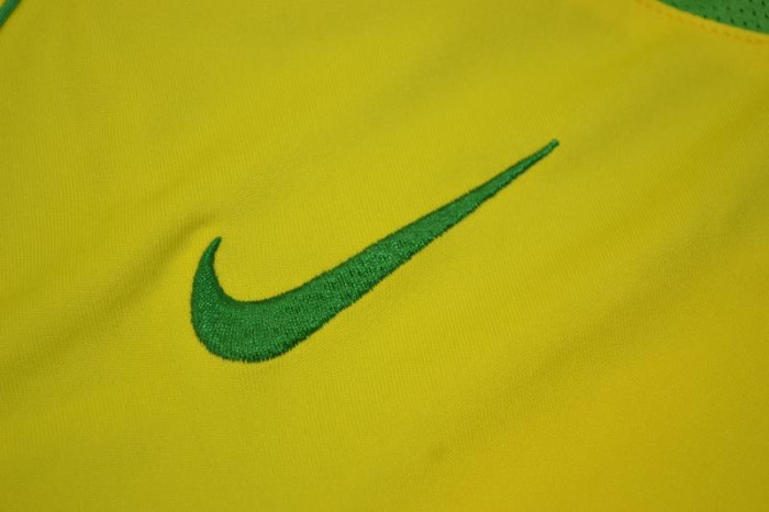 with Patch Retro Jersey 2004 Brazil Home Soccer Jersey Vintage Brasil Camisetas de Futbol
