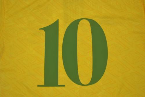 with Patch Retro Jersey 1991-1993 Brazil 10 Home Soccer Jersey Vintage Brasil Camisetas de Futbol