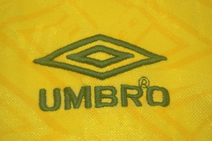 with Patch Retro Jersey 1991-1993 Brazil Home Soccer Jersey Vintage Brasil Camisetas de Futbol