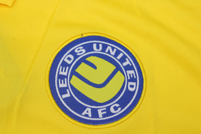 Retro Jersey 1977-1978 Leeds United Away Yellow Soccer Jersey Vintage Football Shirt
