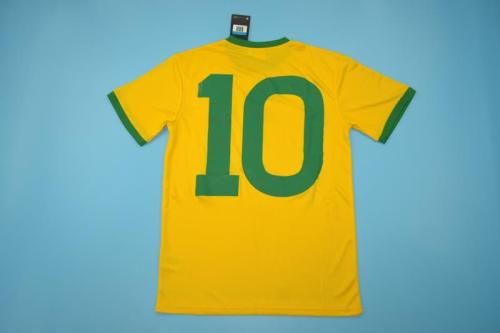Retro Jersey 1970 Brazil 10 Home Soccer Jersey Vintage Brasil Camisetas de Futbol