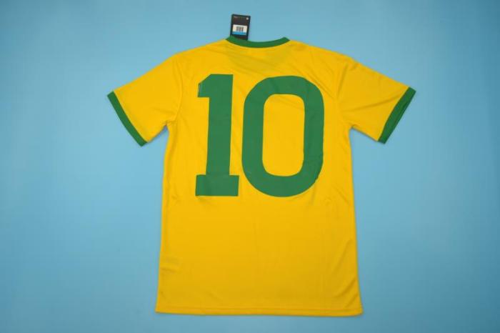 Retro Jersey 1970 Brazil 10 Home Soccer Jersey Vintage Brasil Camisetas de Futbol