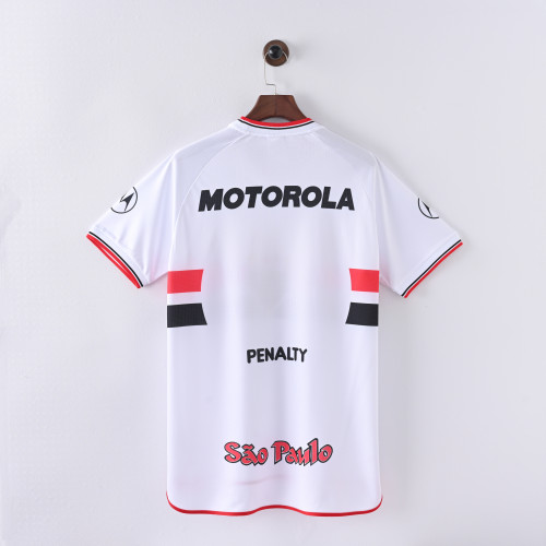 with Round Neck Retro Jersey Sao Paulo 2000 Home Soccer Jersey Vintage Football Shirt