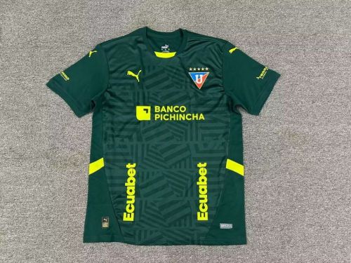 2025-2026 Deportiva Universitaria Third Away Green Soccer Jersey Liga de Quito Football Shirt