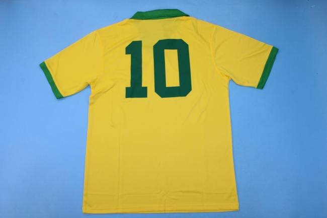 Retro Jersey 1957 Brazil 10 Home Soccer Jersey Vintage Brasil Camisetas de Futbol