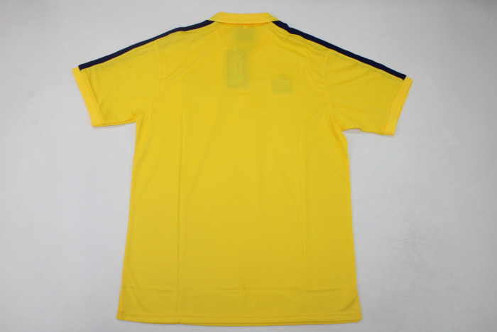 Retro Jersey 1977-1978 Leeds United Away Yellow Soccer Jersey Vintage Football Shirt
