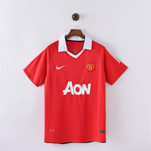 Special Material Man U Retro Shirt 2010-2011 Manchester United Home Football Shirt Man United Vintage Soccer Jersey