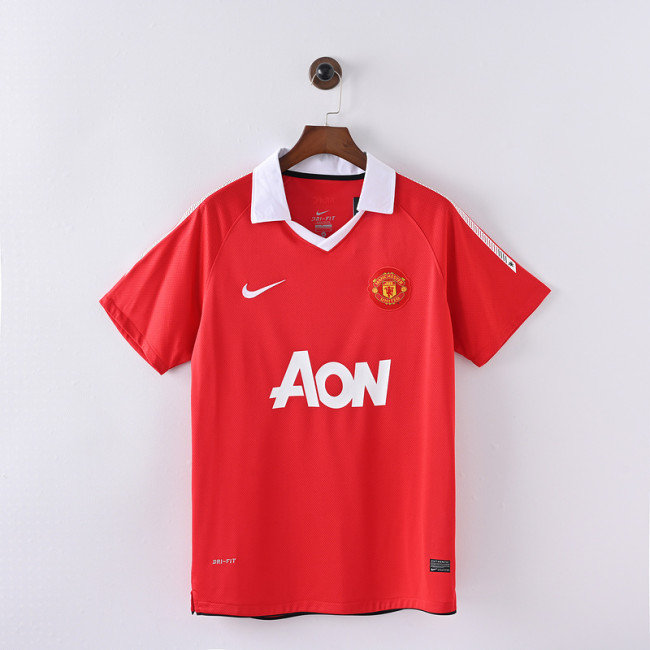 Special Material Man U Retro Shirt 2010-2011 Manchester United Home Football Shirt Man United Vintage Soccer Jersey