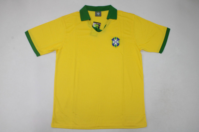 Retro Jersey 1958 Brazil Home Soccer Jersey Vintage Brasil Camisetas de Futbol