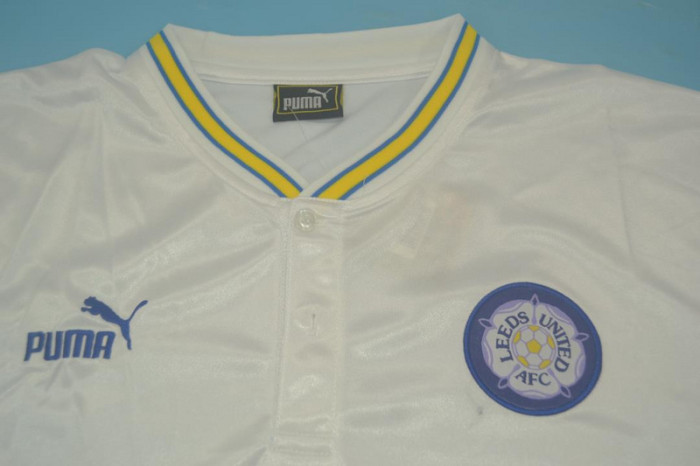 Retro Jersey 1996-1998 Leeds United Home Soocer Jersey White Vintage Football Shirt