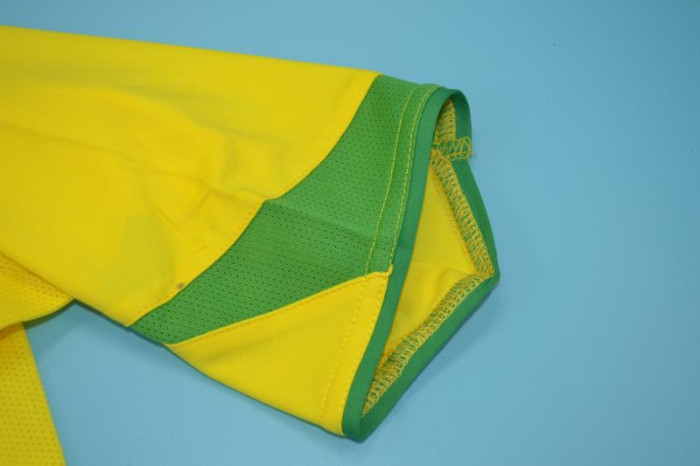 with Patch Retro Jersey 2004 Brazil Home Soccer Jersey Vintage Brasil Camisetas de Futbol