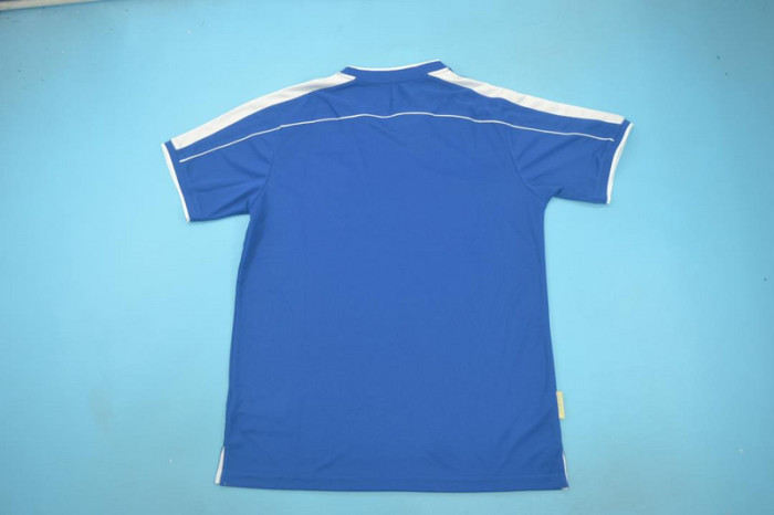 with Front Lettering Retro Jersey 1998 Brazil Away Blue Soccer Jersey Vintage Brasil Football Shirt