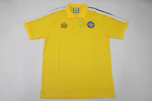 Retro Jersey 1977-1978 Leeds United Away Yellow Soccer Jersey Vintage Football Shirt