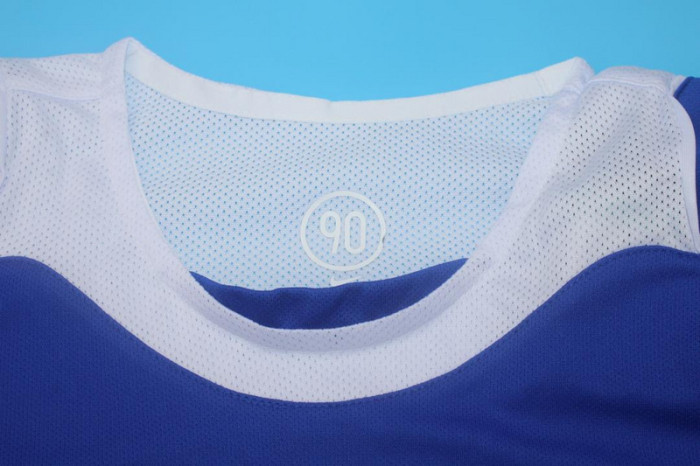 with Patch Retro Jersey 2004 Brazil Away Blue Soccer Jersey Vintage Brasil Camisetas de Futbol