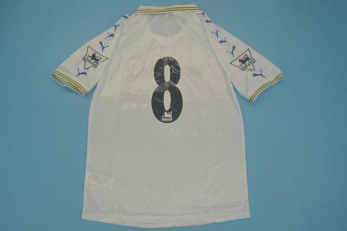 with EPL Patch Retro Jersey 1998-2000 Leeds United 8 Home Soccer Jersey Vintage Football Shirt