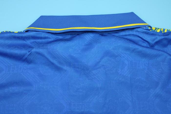 Retro Jersey 1992-1993 Leeds United Third Away Blue Soccer Jersey Vintage Football Shirt