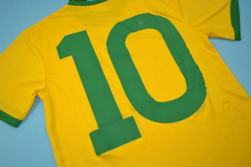 Retro Jersey 1970 Brazil 10 Home Soccer Jersey Vintage Brasil Camisetas de Futbol