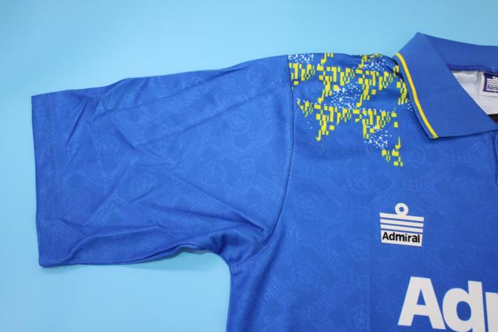 Retro Jersey 1992-1993 Leeds United Third Away Blue Soccer Jersey Vintage Football Shirt