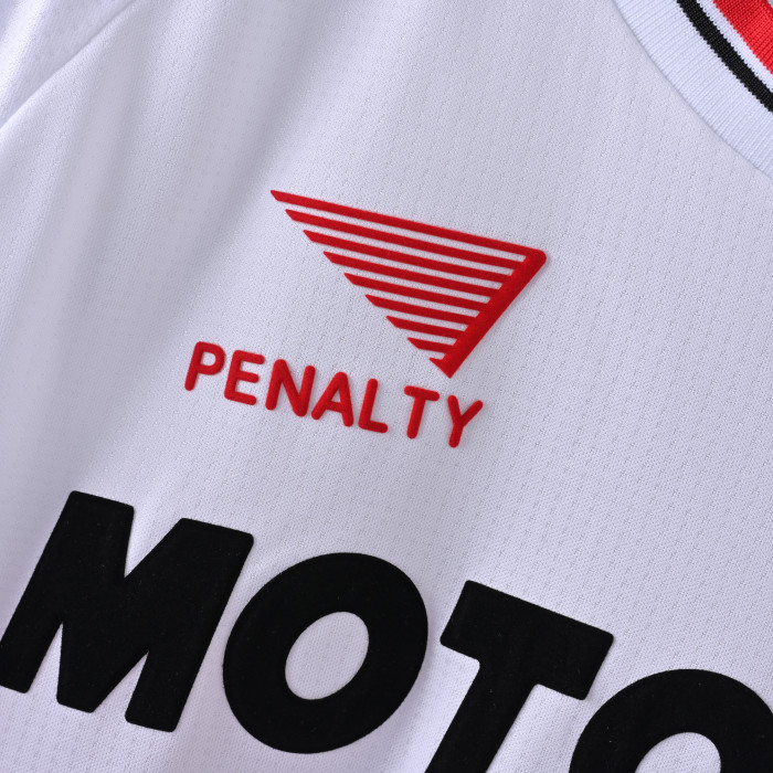 with Round Neck Retro Jersey Sao Paulo 2000 Home Soccer Jersey Vintage Football Shirt