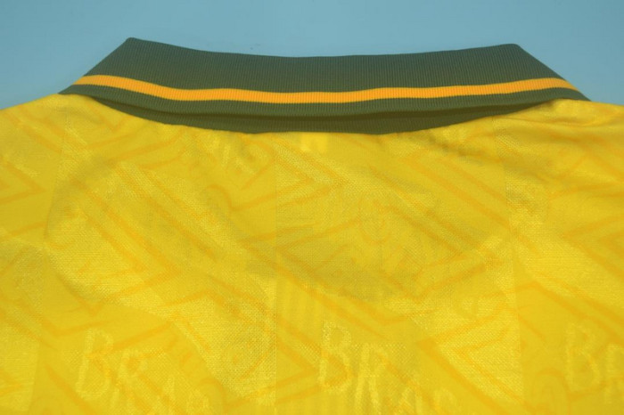 with Patch Retro Jersey 1991-1993 Brazil Home Soccer Jersey Vintage Brasil Camisetas de Futbol