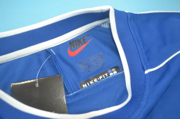 with Front Lettering Retro Jersey 1998 Brazil Away Blue Soccer Jersey Vintage Brasil Football Shirt