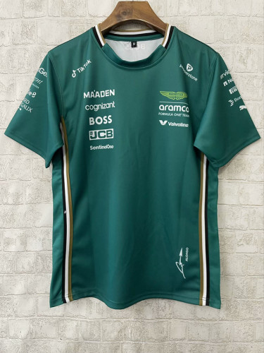 Aston Martin 2025 Green Shirts Racing Suit Alonso 14 Jersey