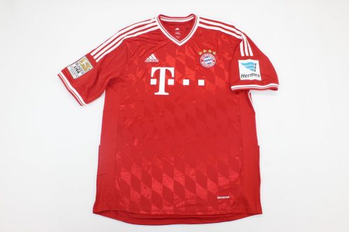 with Bundesliga Patch Retro Jersey 2013-2014 Bayern Munich Home Soccer Jersey Vintage Football Shirt