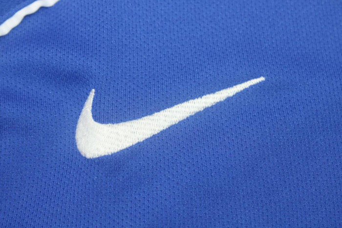 with Patch Retro Jersey 2004 Brazil Away Blue Soccer Jersey Vintage Brasil Camisetas de Futbol
