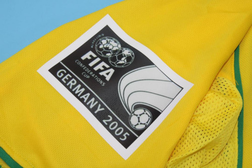 with Patch Retro Jersey 2004 Brazil Home Soccer Jersey Vintage Brasil Camisetas de Futbol