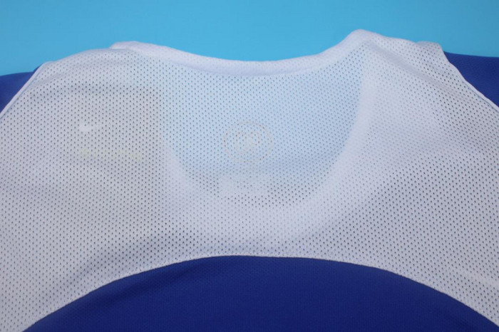 with Patch Retro Jersey 2004 Brazil Away Blue Soccer Jersey Vintage Brasil Camisetas de Futbol