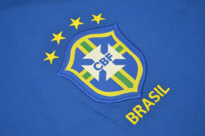 with Front Lettering Retro Jersey 1998 Brazil Away Blue Soccer Jersey Vintage Brasil Football Shirt