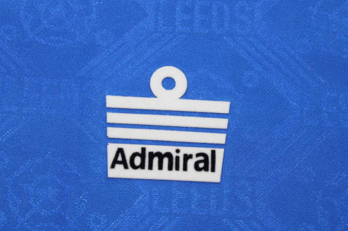Retro Jersey 1992-1993 Leeds United Third Away Blue Soccer Jersey Vintage Football Shirt