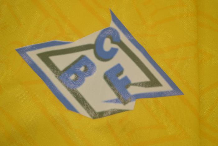 with Patch Retro Jersey 1991-1993 Brazil Home Soccer Jersey Vintage Brasil Camisetas de Futbol