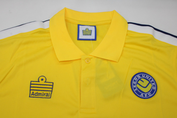 Retro Jersey 1977-1978 Leeds United Away Yellow Soccer Jersey Vintage Football Shirt