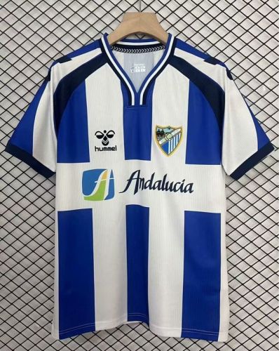 Fan Version 2025-2026 Malaga 25th Anniversary Blue/White Soccer Jersey Football Shirt