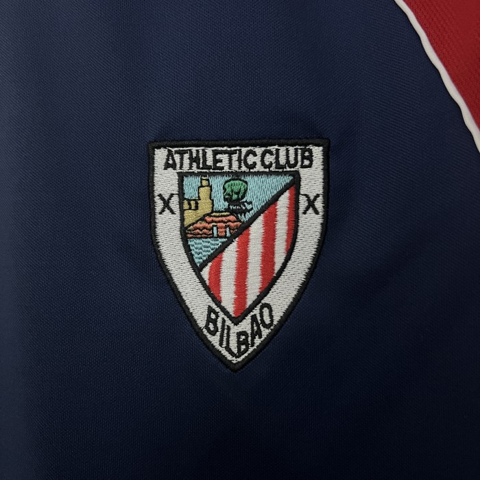 Retro Jersey 1999-2000 Athletic Bilbao Away Dark Blue Vintage Soccer Jersey Football Shirt
